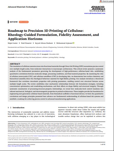 1767822025_Roadmap to Precision 3D Printing of Cellulose Rheology‐Guided Formulation, Fidelity Assessment, and Application Horizons.jpg